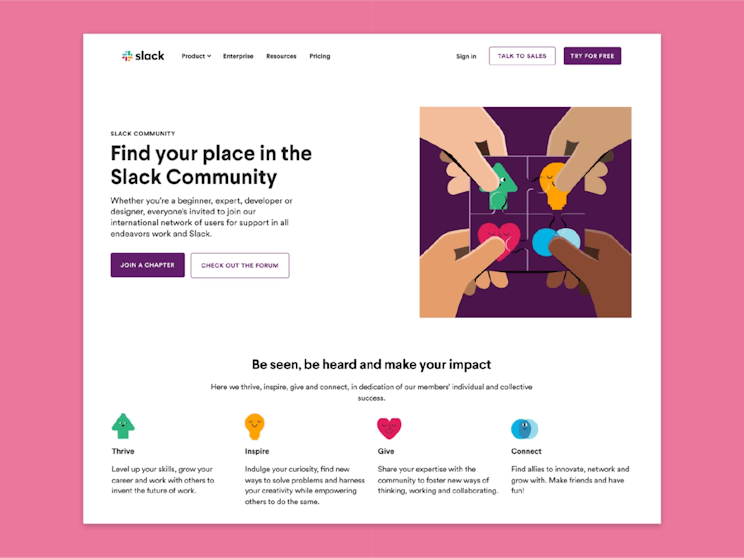 Slack product illustration